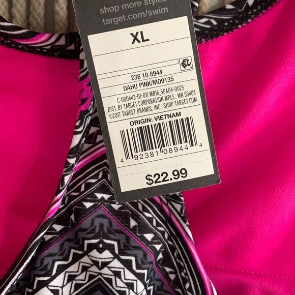 MOSSIMO Women’s Oahu Pink High Neck Swim Bikini Top Size XL - Picture 6 of 6